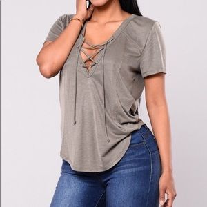 Fashion Nova Olive tee